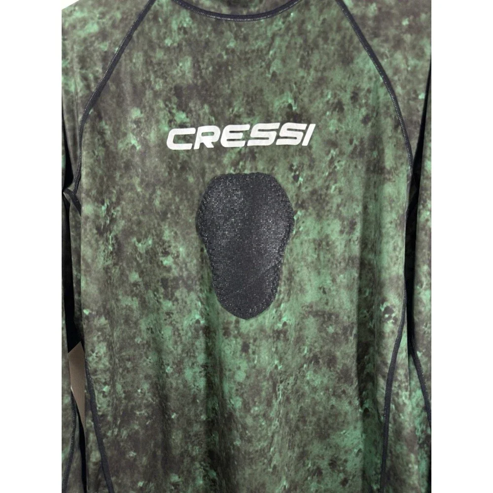 Cressi Hunter Rash Guard Adult 2XL Green Camo Long sleeve Great Condition